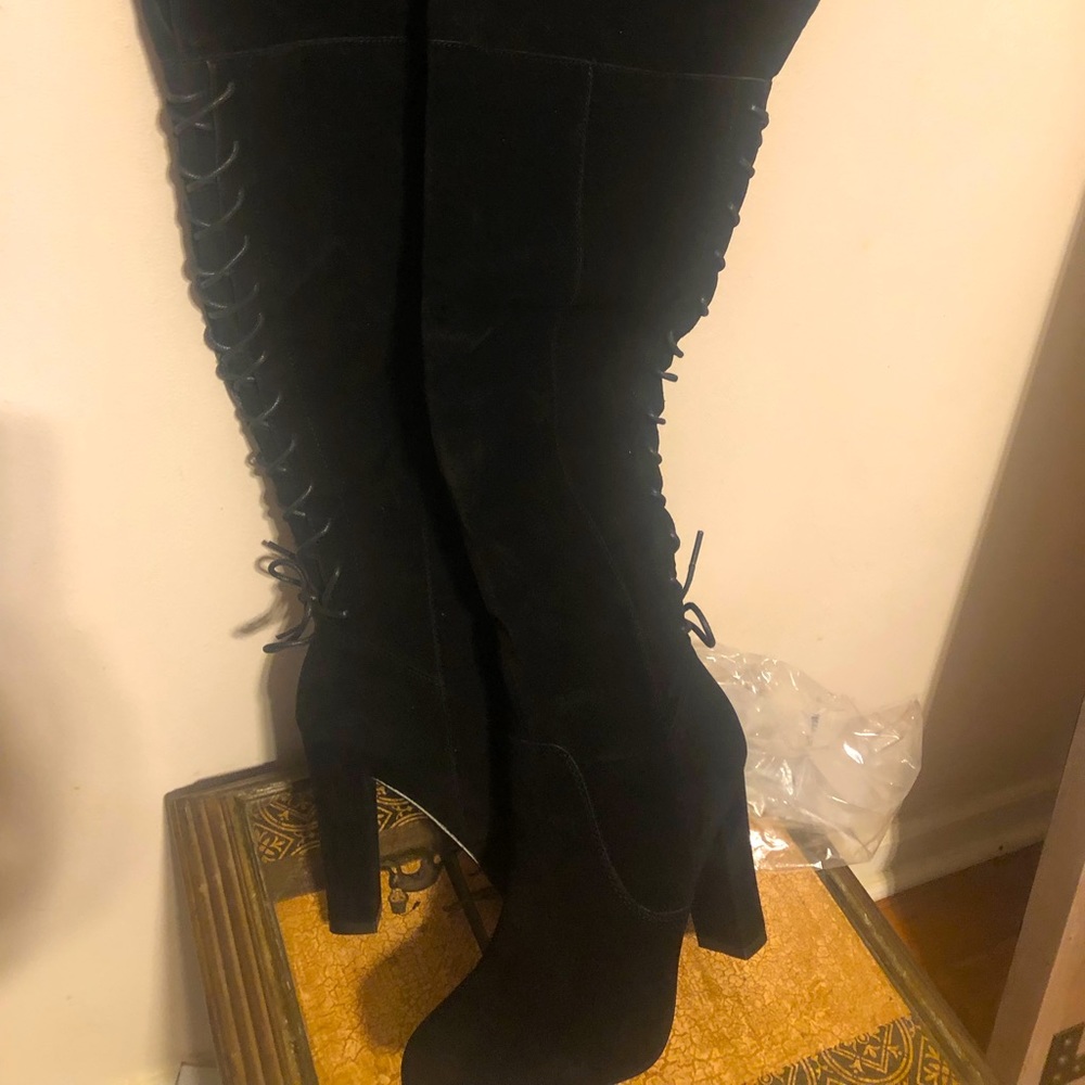 Just Fab over the knee suede boots